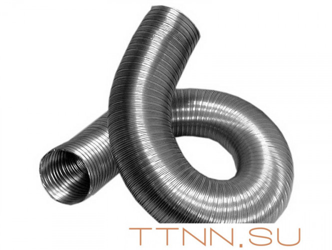 Газоход гофрированный d 140 мм (2м) из нержавеющей стали