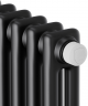 Стальной трубчатый радиатор 2-колончатый Royal Thermo Insignia VC2180 - 12 секц. RAL9005m, нижнее 1/2