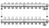 Коллектор для отопления Wester 1"-3/4 в сборе на 10 выходов с 2 заглушками