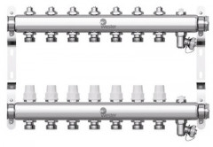 Коллектор для отопления Wester 1"-3/4 в сборе на 7 выходов с 2 заглушками