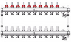 Коллекторная группа Wester 1"-3/4 в сборе с расходомерами на 10 выходов