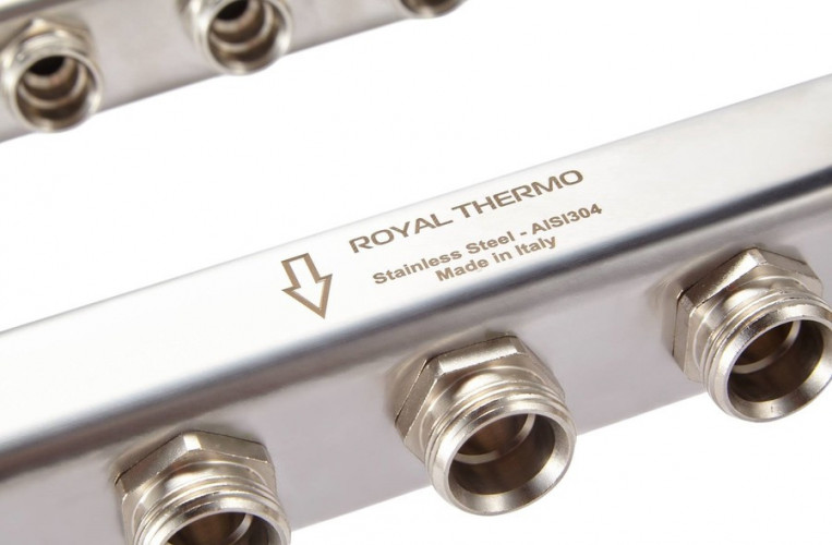 Для отопления Royal Thermo 1" ВР-3/4" НР, 11 выходов, нерж. (RTE 51.111)