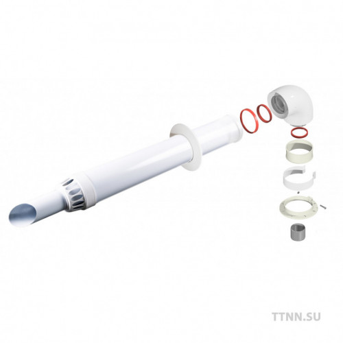 Dr-Thermo 60/100 коаксиальный дымоход антилед (1 метр + угол) для котлов всех марок