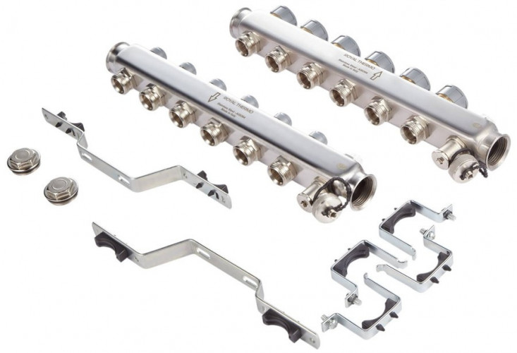 Для отопления Royal Thermo 1" ВР-3/4" НР, 12 выходов, нерж. (RTE 51.112)