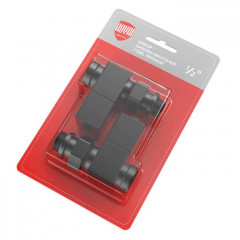 Набор вентелей Royal Thermo CUBE, ПРЯМОЙ, (2 шт) черный