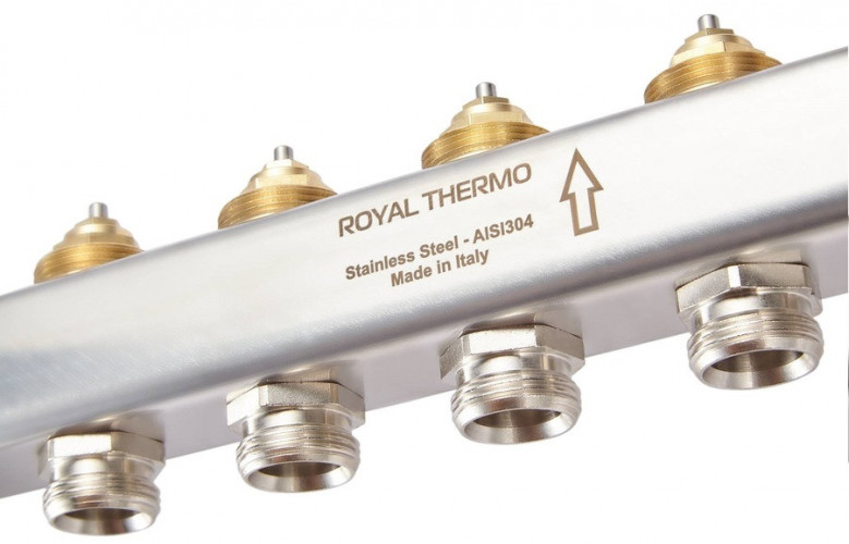 Для отопления Royal Thermo 1" ВР-3/4" НР, 7 выходов, нерж. (RTE 51.107)