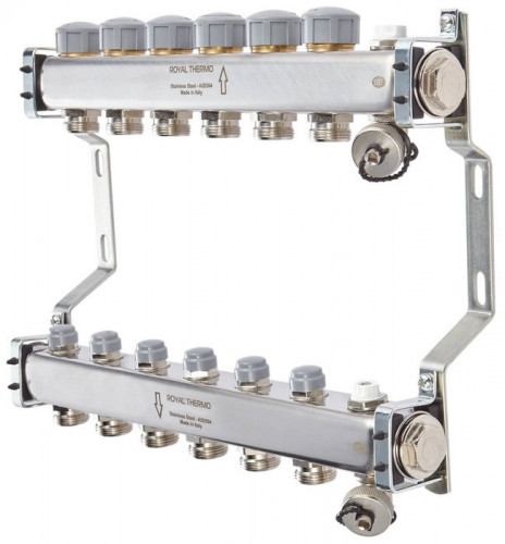 Для отопления Royal Thermo 1" ВР-3/4" НР, 9 выходов, нерж. (RTE 51.109)